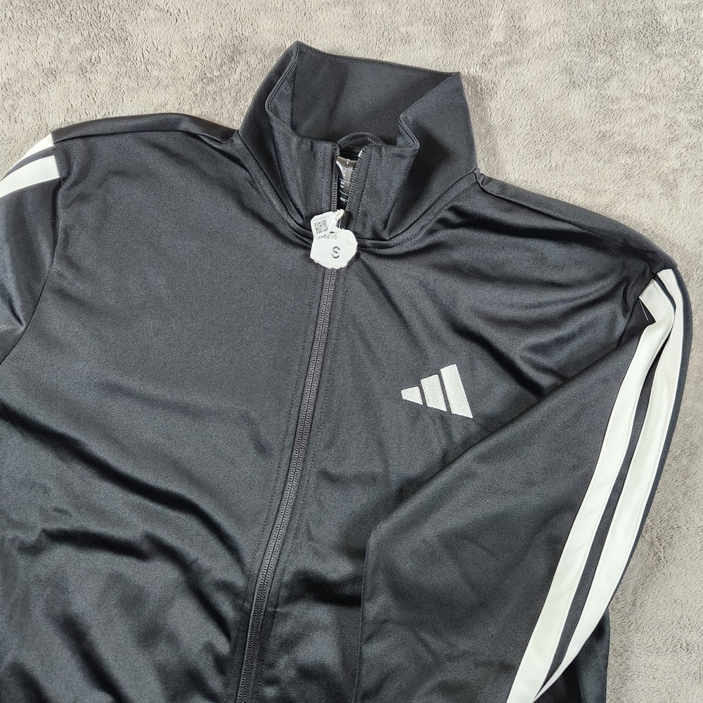 Mens Adidas Tiro size S Small Black Polyester Full Zip Warm‎ Up Track Jacket
